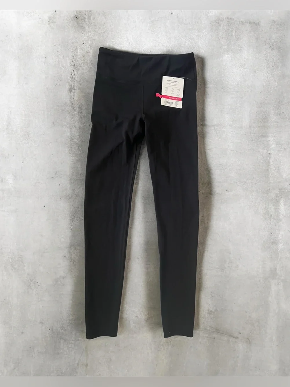 Athleta Girl High Rise Powervita Chit Chat Tight XL/14 black NWT